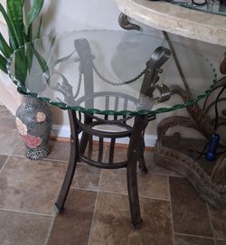 Round glass table