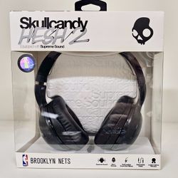 Brand New in Box - Skullcandy Hesh 2.0 Mic Headphones - NBA Brooklyn Nets Black