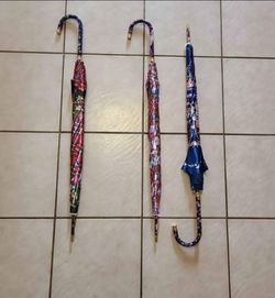 Umbrellas Cane Walking Stick Circular J Hook Handle Design 3 Styles $12 Each