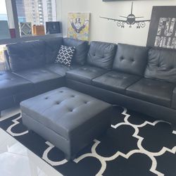 black Leather Couch
