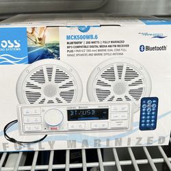 BOSS Audio Systems MCK500WB.6 Marine Stereo Package