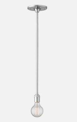 Two (2) Schoolhouse Electric Satellite Pendant Lights - 36” Satin Nickel Vaulted