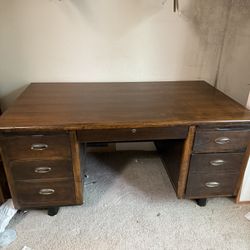 Solid wood desk
