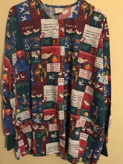 Hice Scrub Christmas Jacket size Large