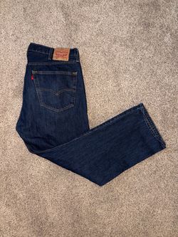 Men’s Levi’s 501 Button Fly Jeans Size 40x30 Dark Wash Rare Blank Red Tab