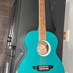Aurora by Luna teal guitar
