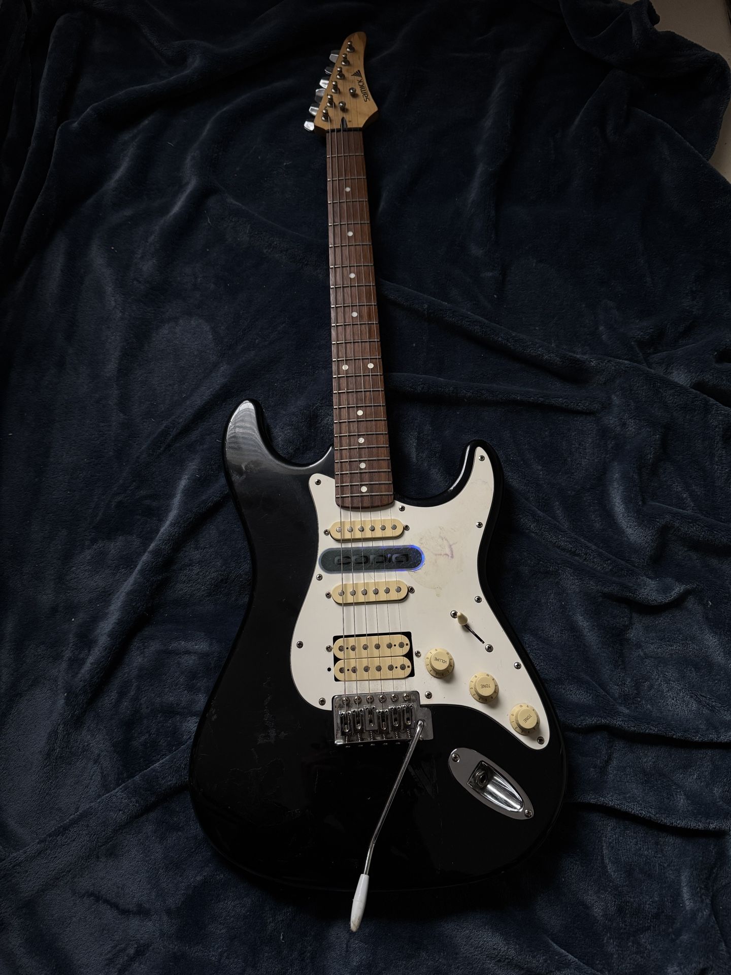 Glossy Black Samick Electric Guitar