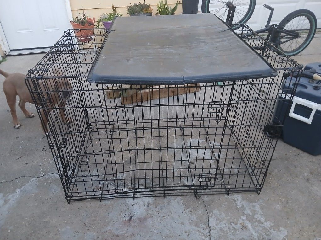 Xl Large Metal Kennel With Trey