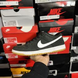 Nike SB Dunk Low Black Gum size 11 USED But Clean