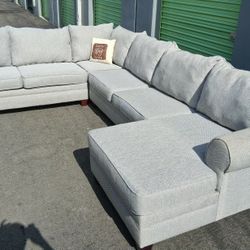 Light Gray Sectional Delivery Available For 