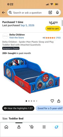 Delta Spider-Man bed.