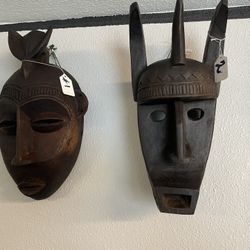 HAND CARVED WOOD MASKS FROM NEW GUINEA (11 AVAILABLE INDIVIDUAL PRICES)