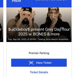 Arizona GreyDay Pit Tickets