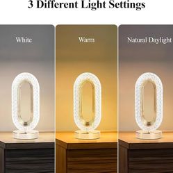 Bell+Howell 2 Pk Elegant Cordless Table Lamps Rechargeable for Bedroom, Kitchen, Bar, Cafe, LED Rechargeable Table Lamps Cordless, Touch Activated, Di