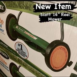 Scott Reel Mower.   Retail $199 Plus Tax.  My Pricing $89 Out The Door.  Amazing Deal.