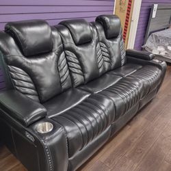 AUTOMATIC  RECLINING GENUINE LEATHER SOFA 