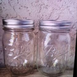(2) Mason Jars, 16 Oz.