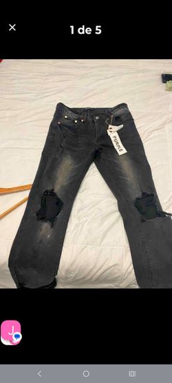 Purple Brand Black Distressed Jeans