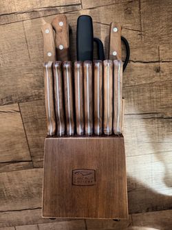 Chicago Cutlery Precision Cut 15-Piece Kitchen Knife Set with Wood Block, Kitchen Shears, and Sharpening Steel
