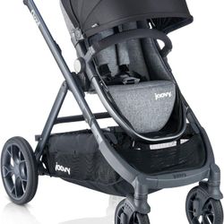 Joovy Qool Stroller, Customizable Stroller, Single, Double, Triple, Grey Melange

