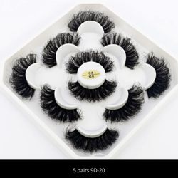 Lashes 5/7 Pairs Eyelashes Faux Mink Eyelashes Long Lasting Fluffy Mink Lashes Dramatic Volume lashes Extension Thick Long