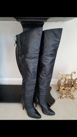 Awesome thigh high leather boots