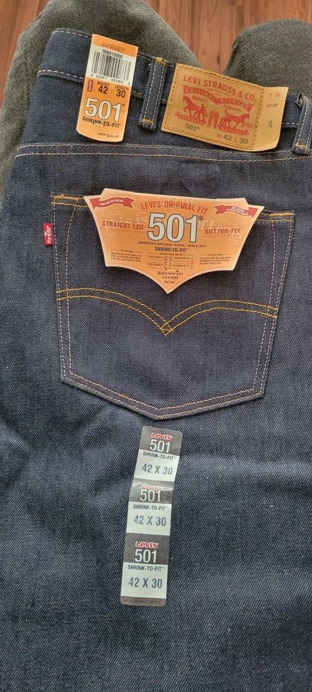 Levi's 501 42x 30 **BRAND NEW WT**