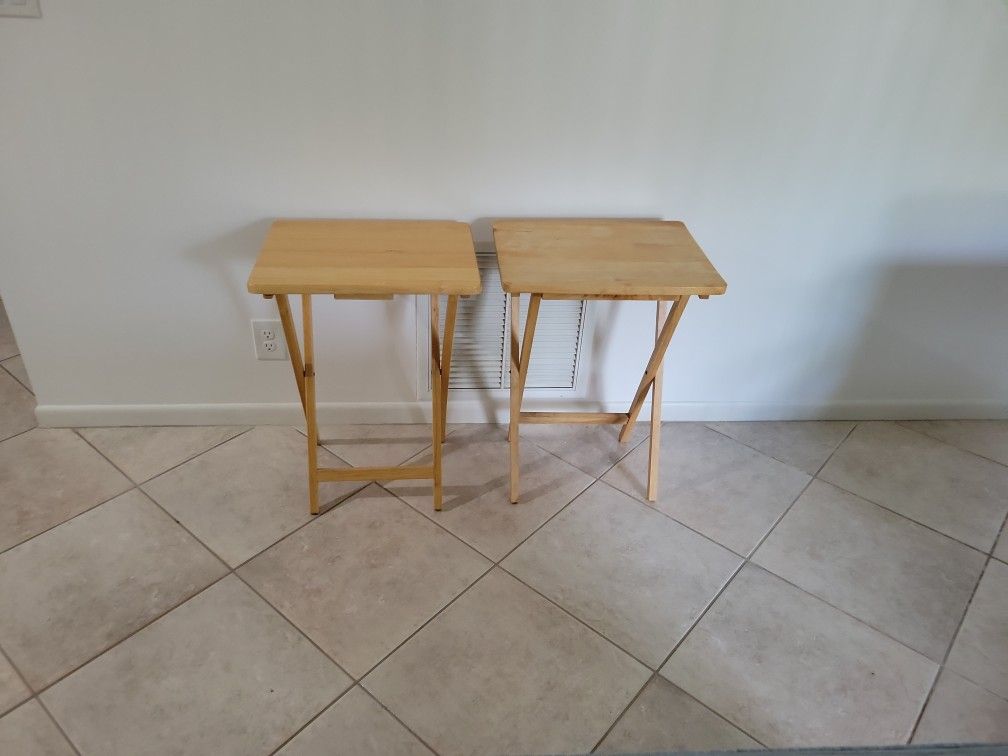 2 Wooden Folding Tables