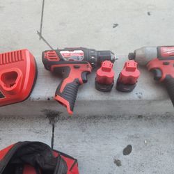 12v  Milwaukee Fuel Drill Driver Set 