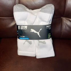 Puma 8 Pair Crew Socks ** 