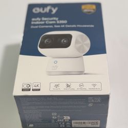 eufy Security Indoor Cam S350, Dual Cameras, 4K UHD Security Camera with 8× Zoom, 360° Camera, Baby Monitor, Pet Camera, Human/Pet Detection, AI Track