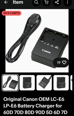 Original Canon Battery Charger 