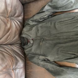 Indian Motorcycle Grey Leather Jacket 