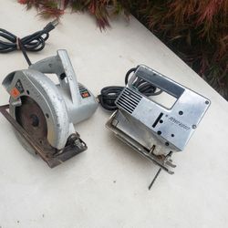 Vintage Powr-Kraft Heavy duty Sabre Saw And Skil Circular Saw