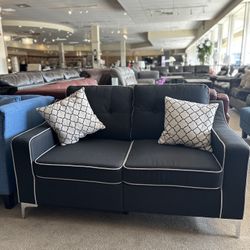 Black Sofa Love Seat Set 