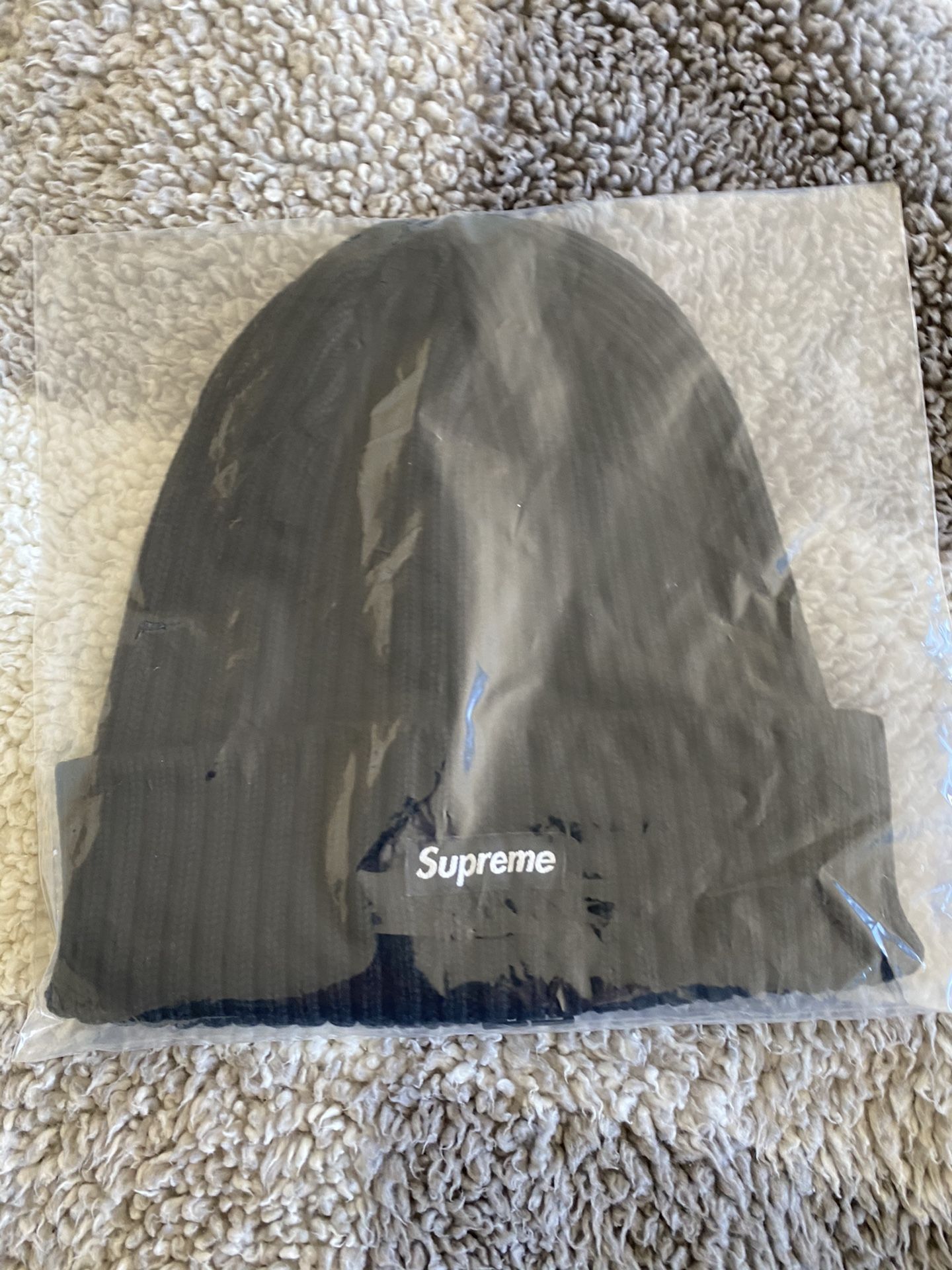Supreme Overdyed Wide Ribbed Beanie Black