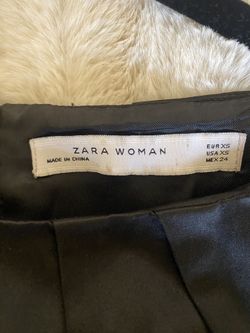 ZARA black satin dress