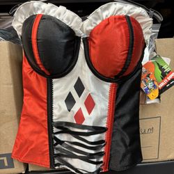 New Harley Quinn Super Villains Corset Top