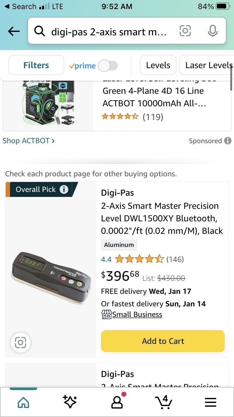 2 - Axis Precision Digital level-Brand new