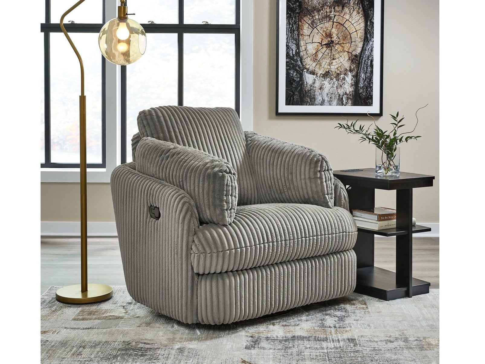 Tie-Breaker Fog Swivel Glider Recliner