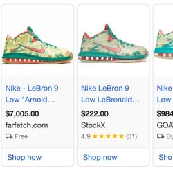 8.5 LeBron “Arnold Palmer” Nikes