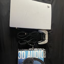 Ps5 With 3d Audio Head Phone 