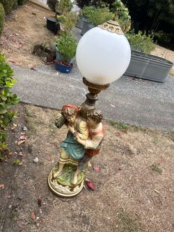 Vintage Figural Globe Floor Lamp