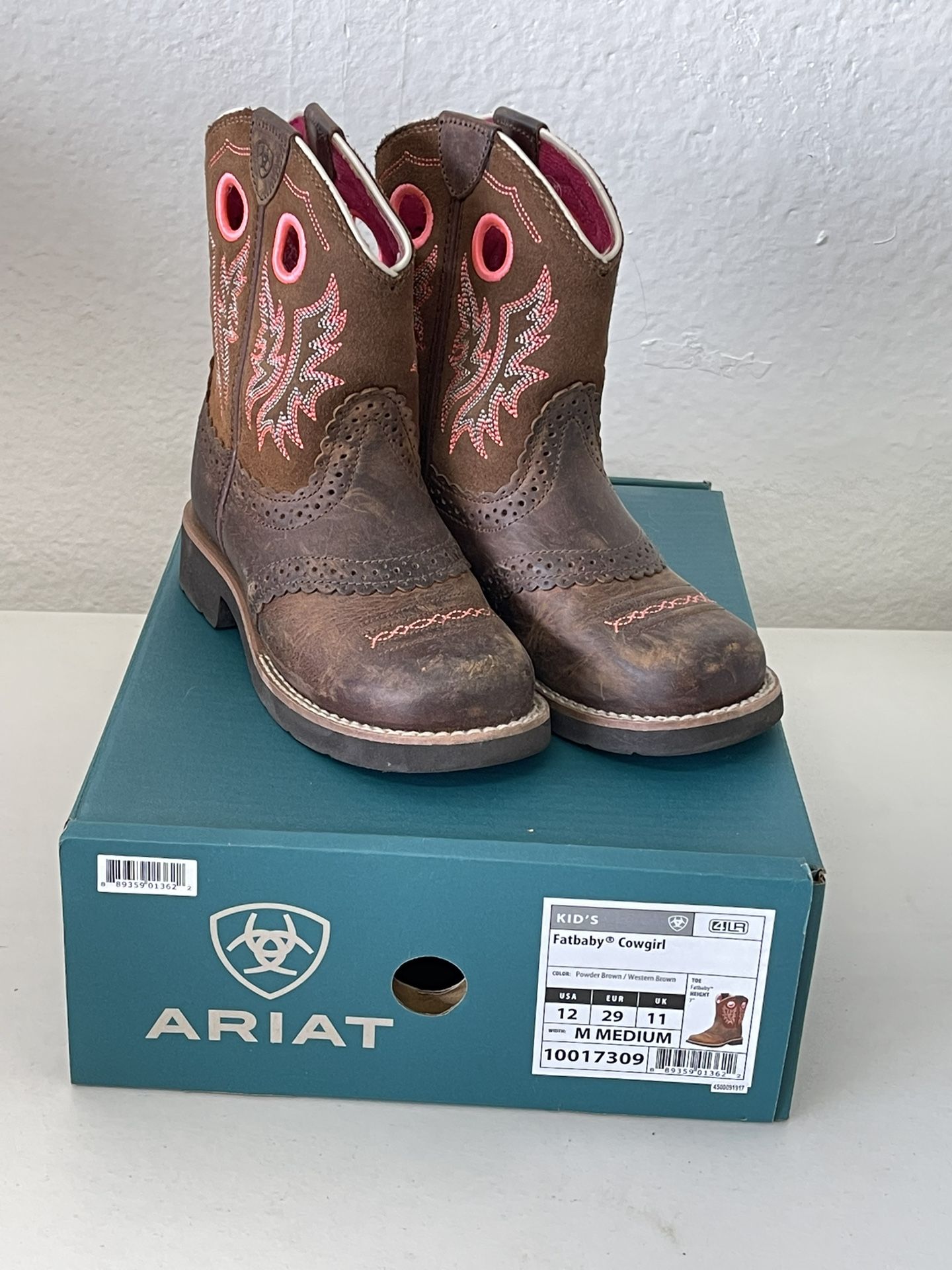Ariat Fatbaby Cowgirl Boots Little Kids Size 12