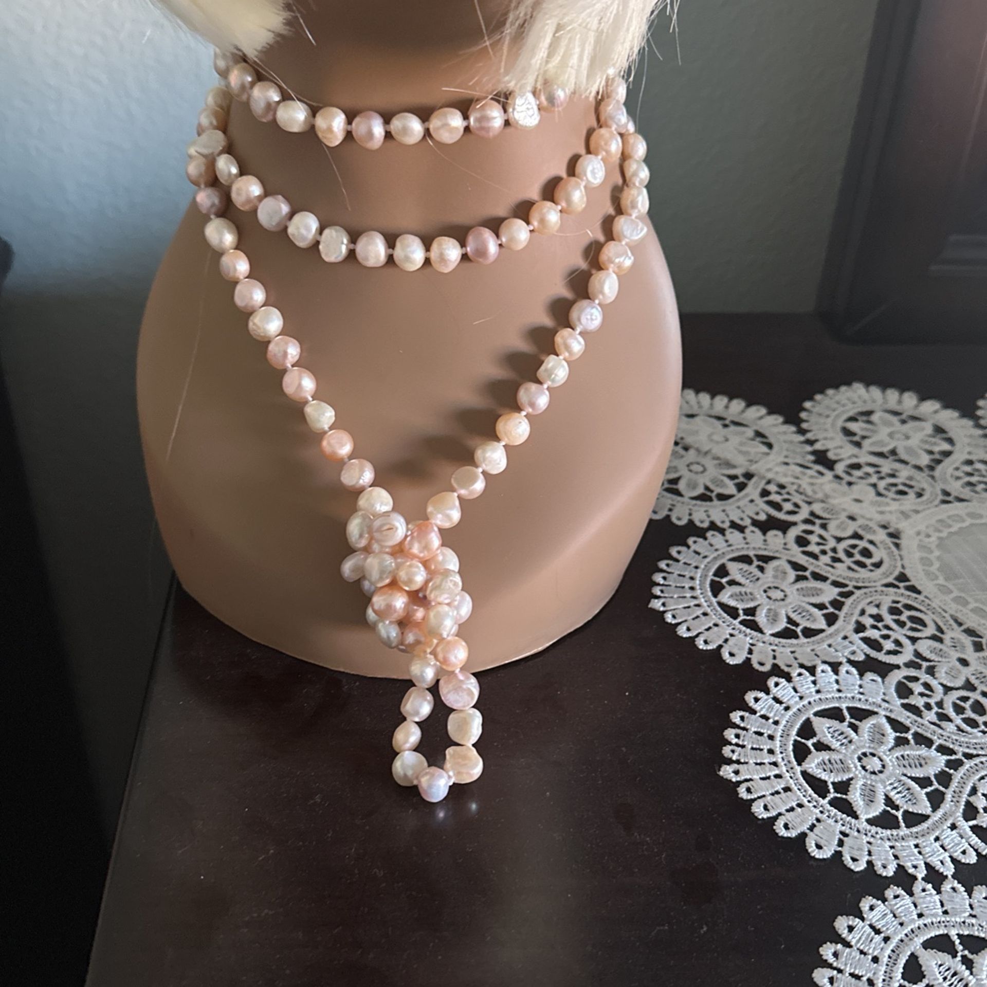 Largo Collar De Perlas 