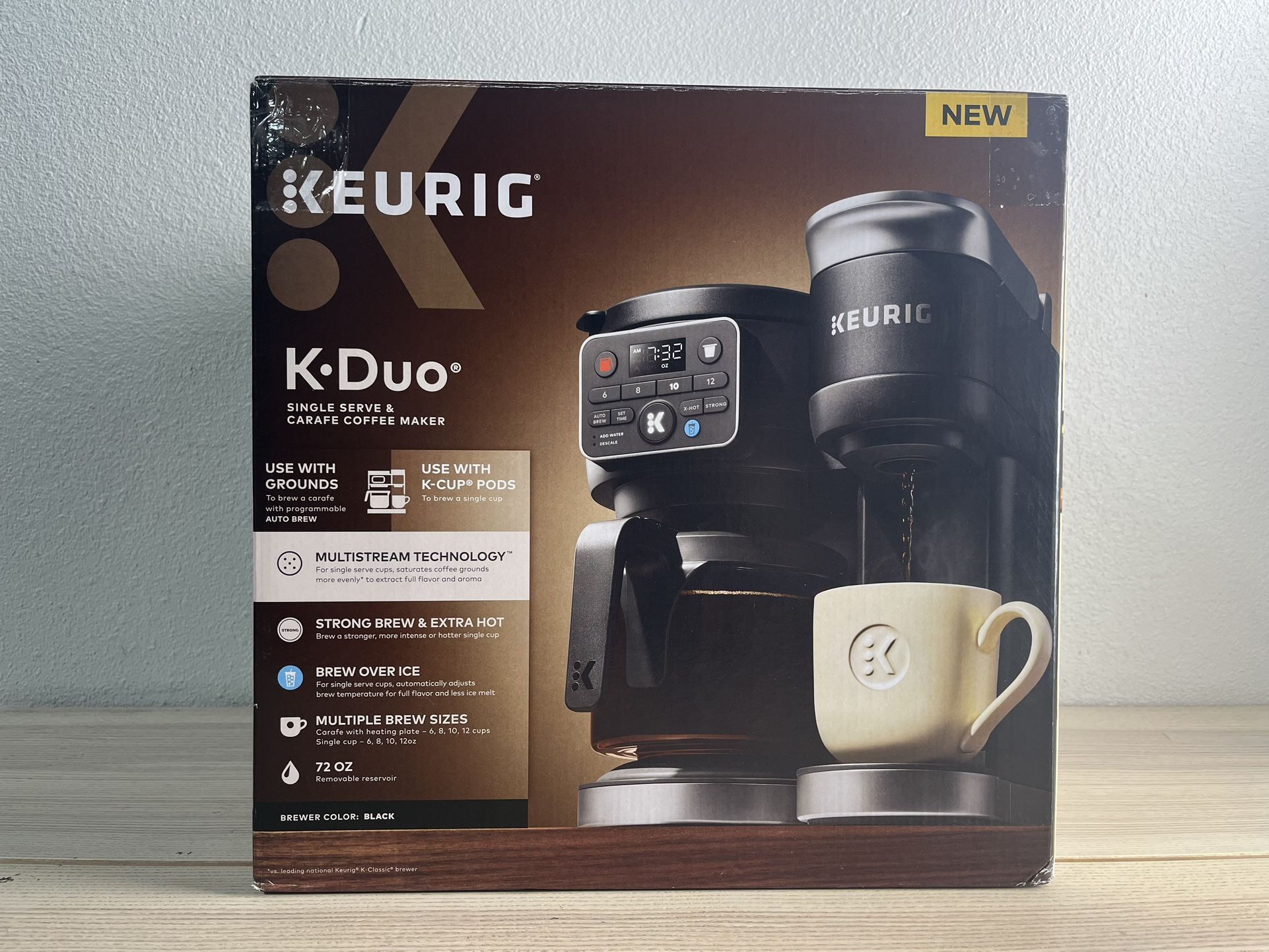 Keurig K-Duo Hot & Iced Single Serve & Carafe Coffee Maker – MultiStream Technology, 72oz Reservoir, Ideal for Holiday Hosting & Gift Giving (Gen 2)