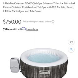 Coleman Hot Tub BRAND NEW