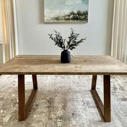 6FT X 3FT Solid Wood Modern Rustic Farmhouse Dining Table 