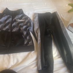 Black An Gray Sweat Suit Set