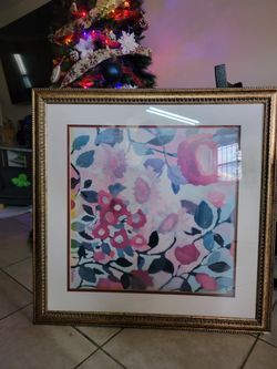 oil flowers, parker. (37 wide by 37 high)